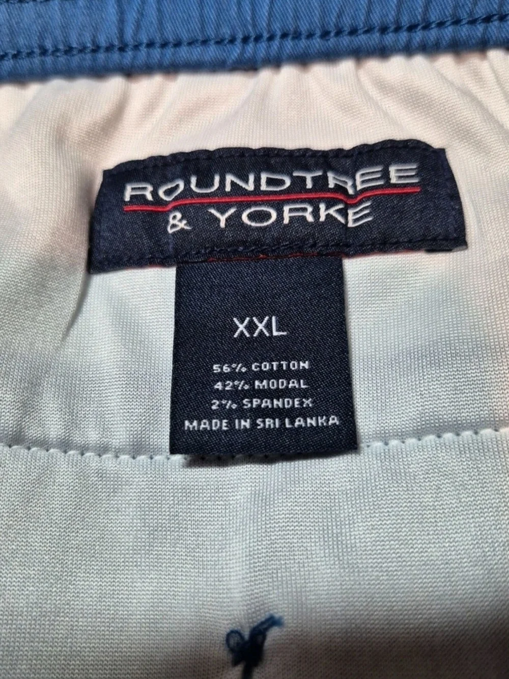 Roundtree & Yorke Casuals Size XXL Men's Stretch Fabric Shorts Blue Cotton 09